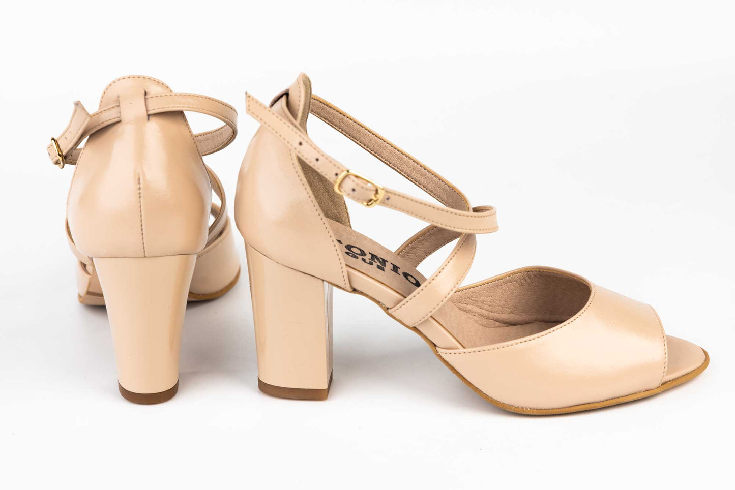 Women's genuine leather sandals ANTONIO 33336 IVORY