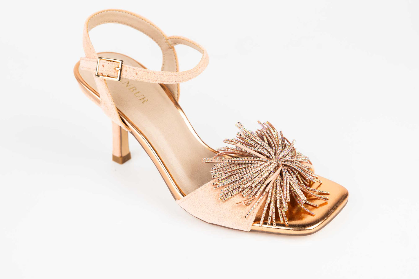 Women's eco-leather sandals MENBUR 24094 Pink velour