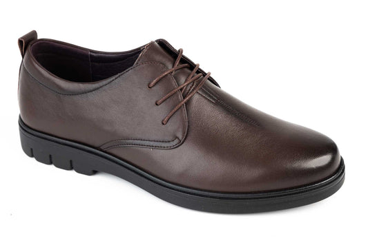 Pantofi barbati XXL piele naturala MELS 9633 Cofee