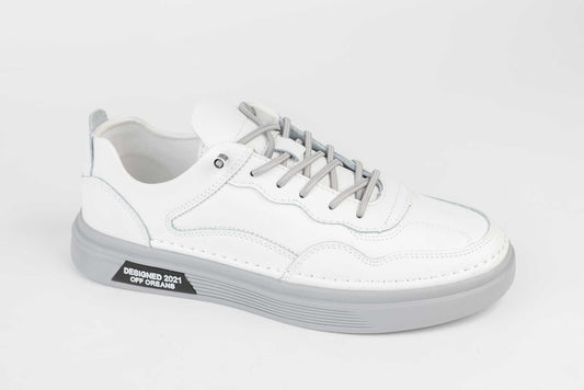 Pantofi barbati piele naturala MELS 6023 Alb