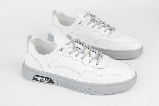 Pantofi barbati piele naturala MELS 6023 Alb