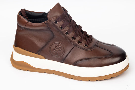 Ghete barbati piele naturala JOHAN sport 369 Maro