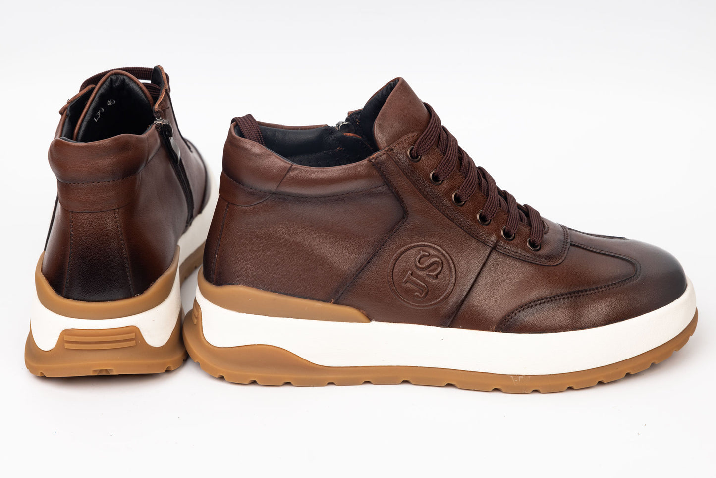 Ghete barbati piele naturala JOHAN sport 369 Maro