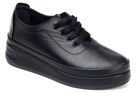 Pantofi dama casual din piele naturala LSD 1492 negru