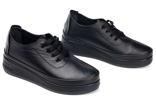 Pantofi dama casual din piele naturala LSD 1492 negru
