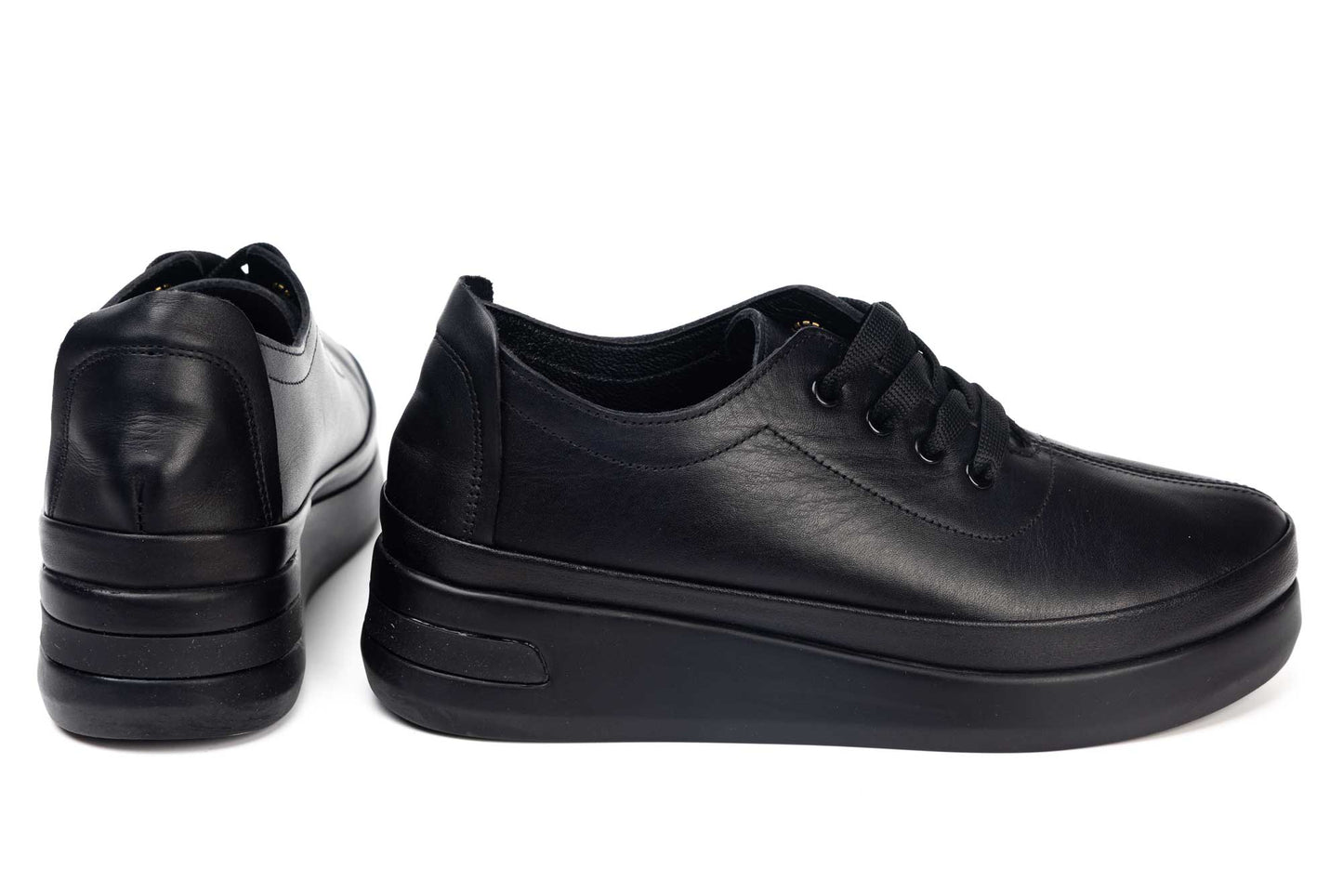 Pantofi dama casual din piele naturala LSD 1492 negru