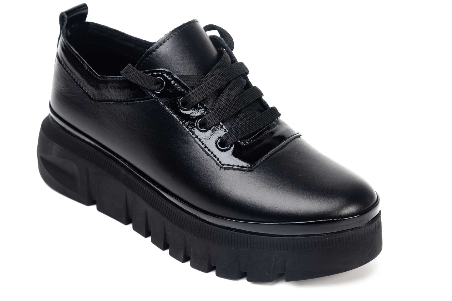 Pantofi dama casual din piele naturala LSD 1552 negru