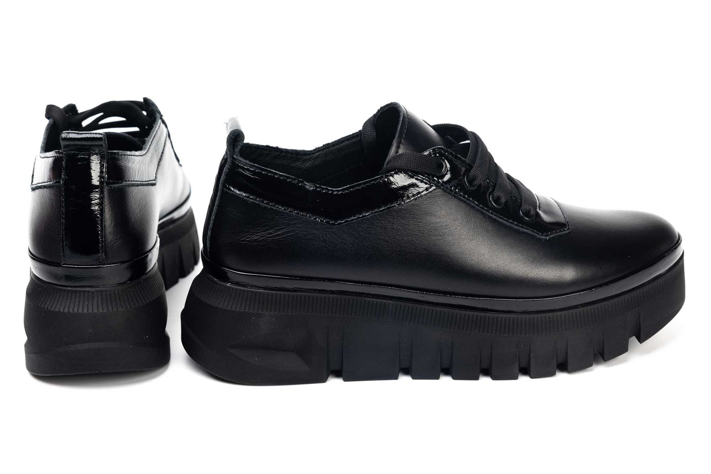 Pantofi dama casual din piele naturala LSD 1552 negru