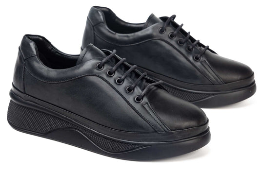 Pantofi dama casual din piele naturala LSD 205 negru