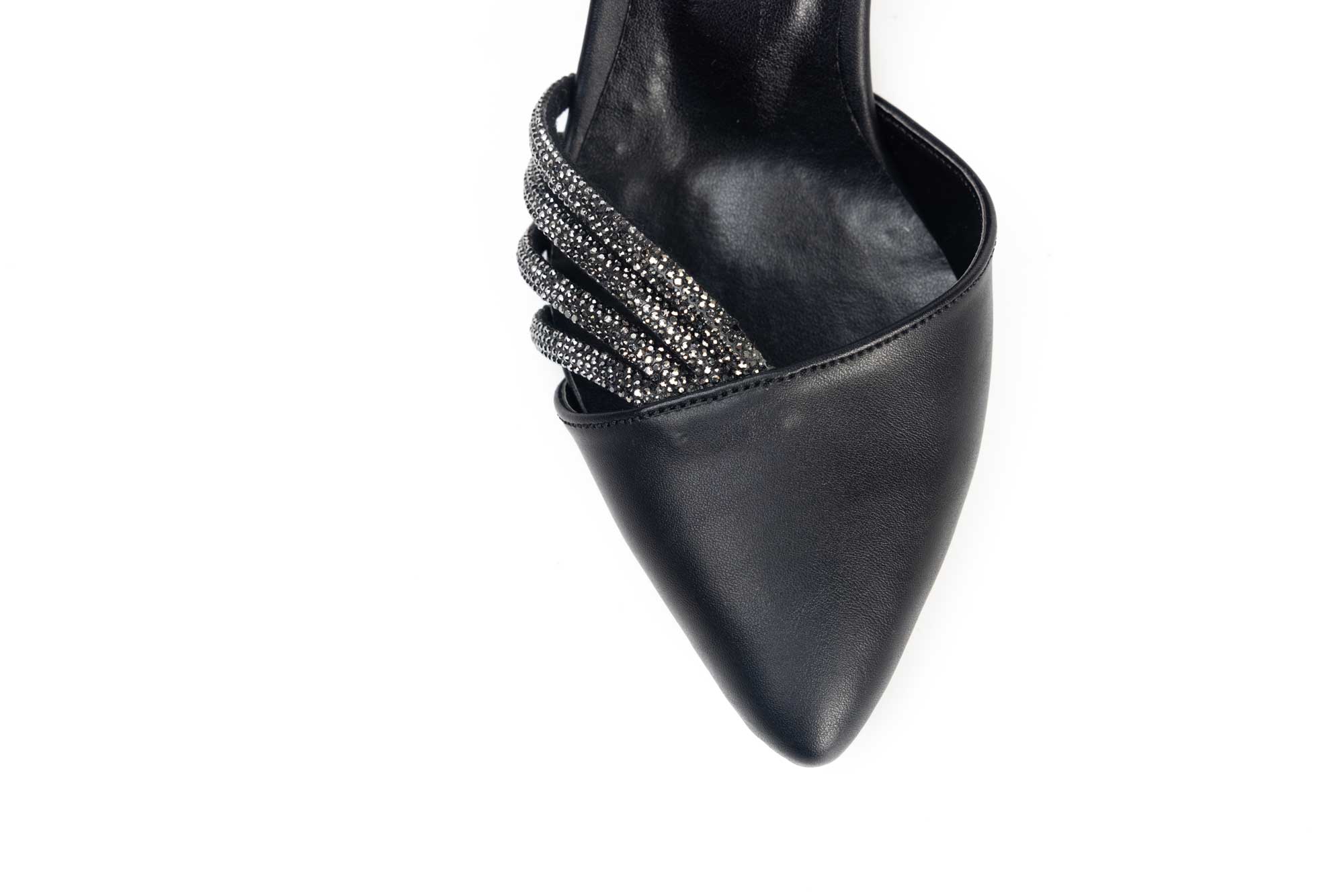 Pantofi dama decupati din piele eco 17 negru box