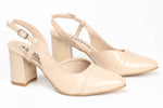 Pantofi dama decupati din piele naturala ANTONIO 39216 ivory