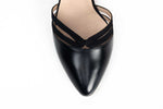 Pantofi dama decupati din piele naturala ANTONIO 34216 negru box velur