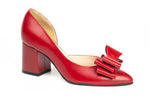 Pantofi dama decupati din piele naturala ANTONIO 4462 rosu box