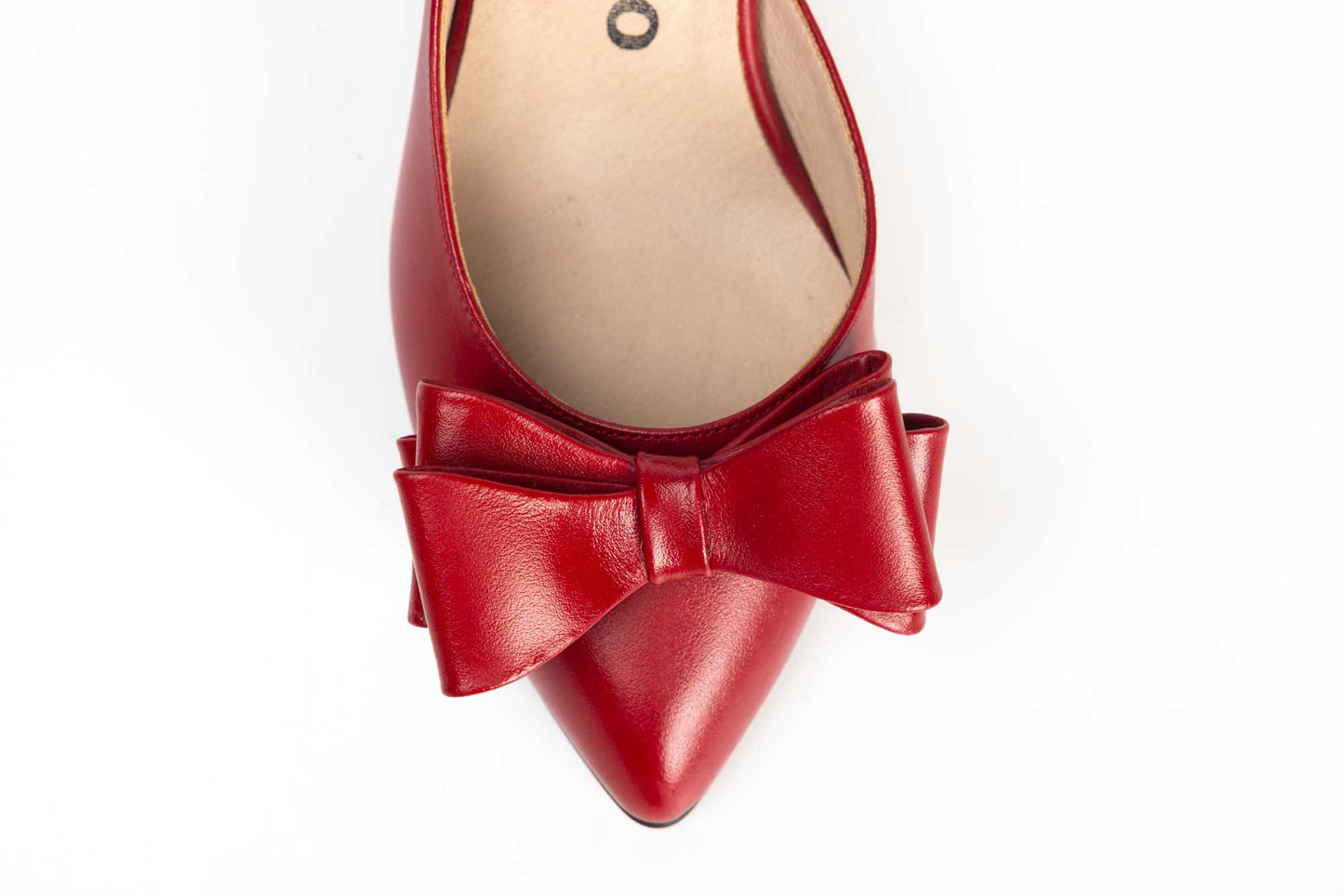 Pantofi dama decupati din piele naturala ANTONIO 4462 rosu box