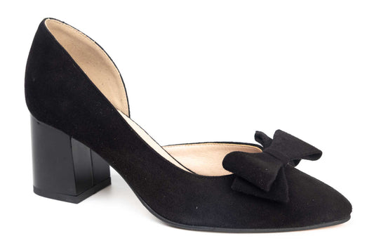 Pantofi dama decupati din piele naturala ANTONIO 4462 negru ant