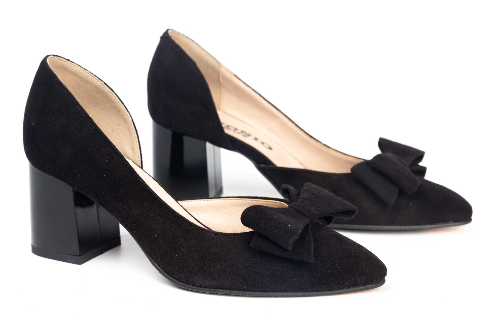 Pantofi dama decupati din piele naturala ANTONIO 4462 negru ant