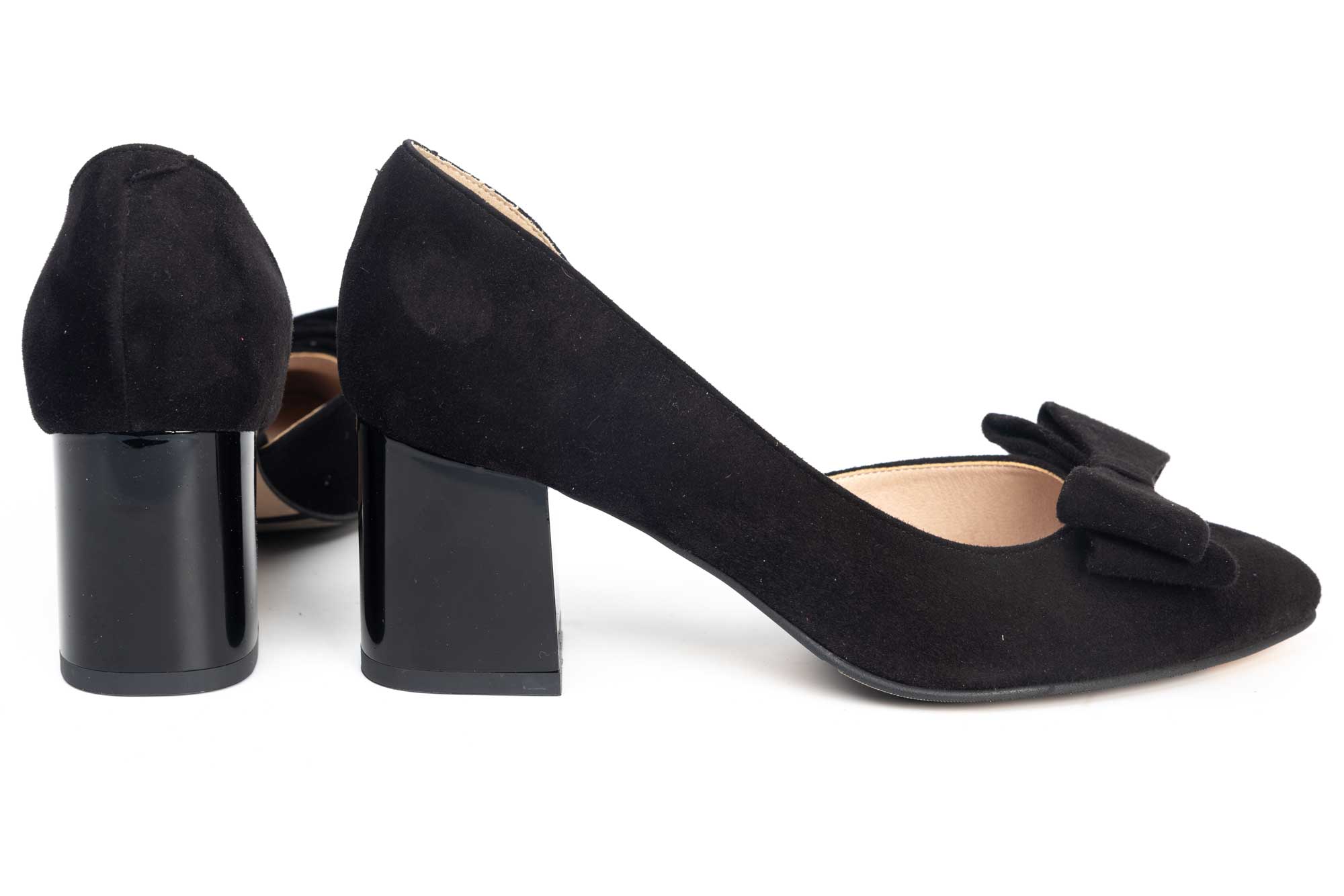 Pantofi dama decupati din piele naturala ANTONIO 4462 negru ant