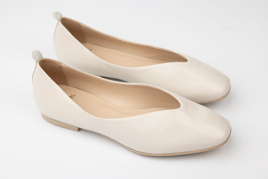 Pantofi dama balerin piele naturală KORDEL 2806 crem