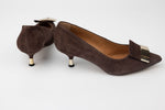 Pantofi dama piele naturală întoarsă KORDEL 2982 Maro vel