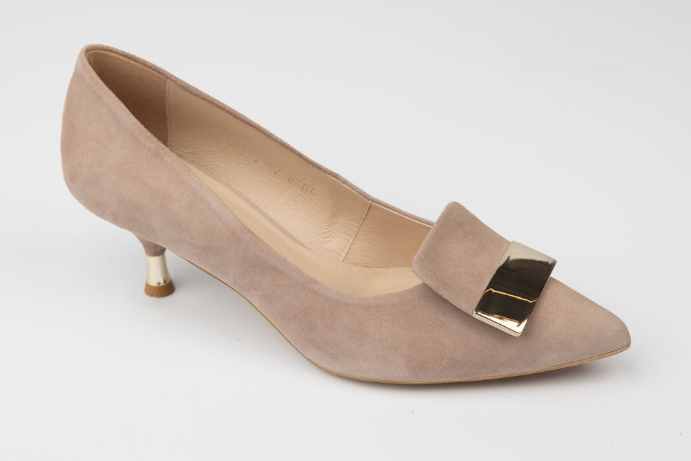 Pantofi piele naturală întoarsă 2982 vizon vel