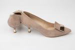 Pantofi piele naturală întoarsă 2982 vizon vel