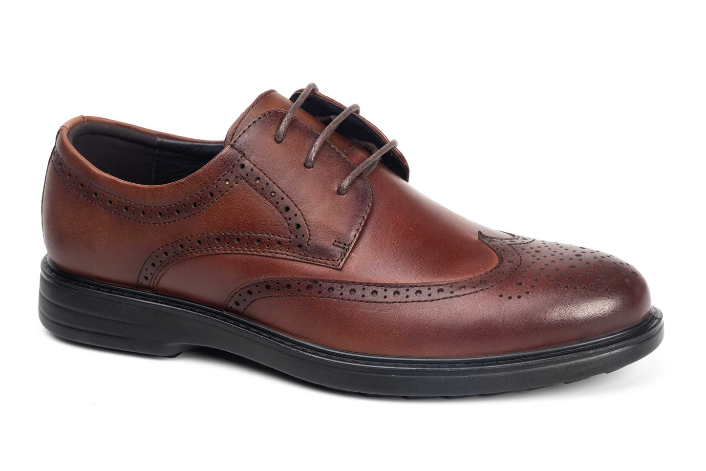 Men's genuine leather shoes ELDEMAS 7375 brown