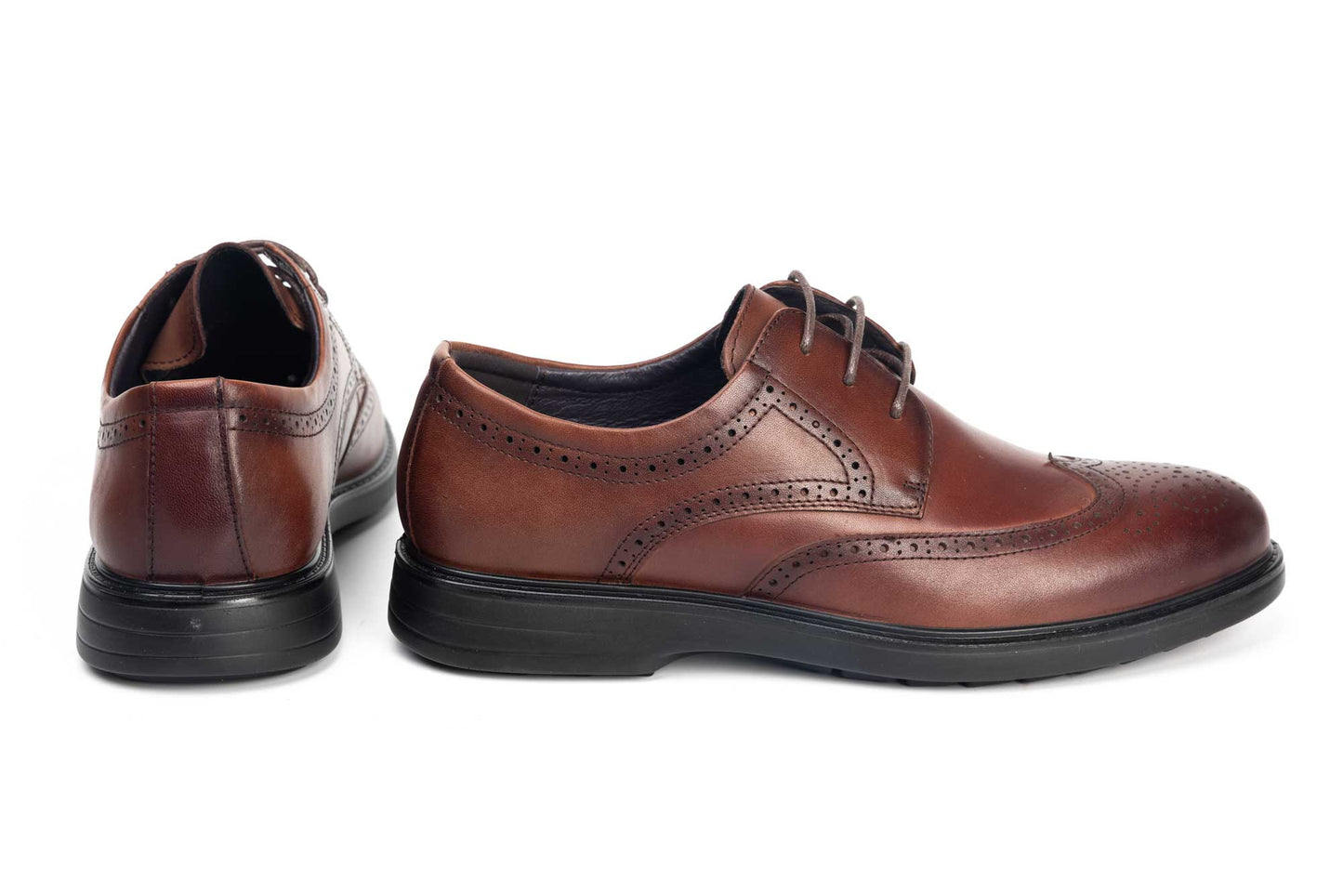 Men's genuine leather shoes ELDEMAS 7375 brown