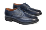 Pantofi barbati din piele naturala 6979 blue