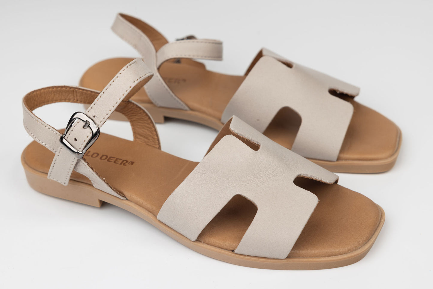 Women's genuine leather sandals GOLD DEER 13175 Mink