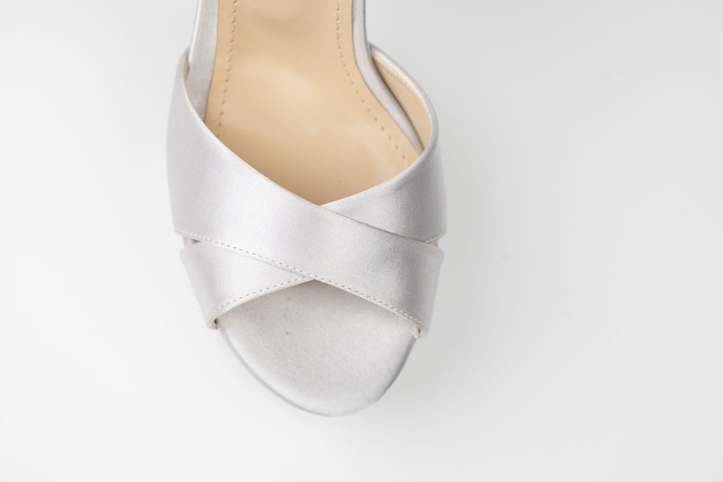 Sandale dama piele ecologică premium  KARIN 7171 Argintiu saten