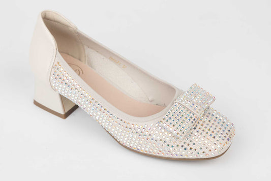 Pantofi dama piele naturala FORMAZIONE 268672 Crem