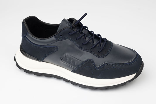Pantofi barbati sport piele naturala FRANCO GERARDO 8077 Blue