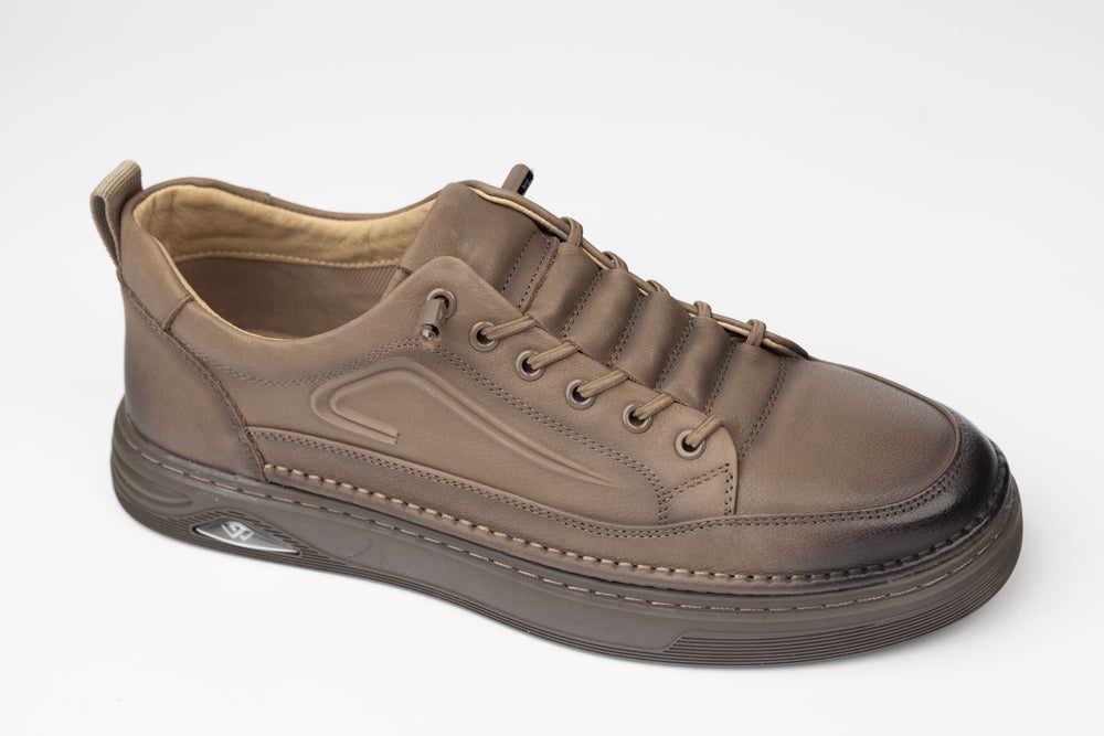 Pantofi casual unisex piele naturala FRANCO GERARDO 25513 Khaki