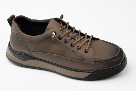 Pantofi barbati piele naturală MELS 57509 Khaki