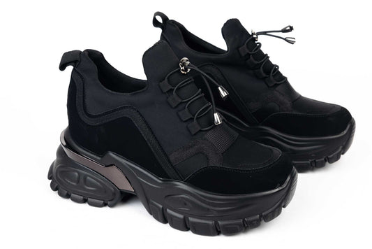 Adidasi dama din piele ecologica MEI 2-8 negru