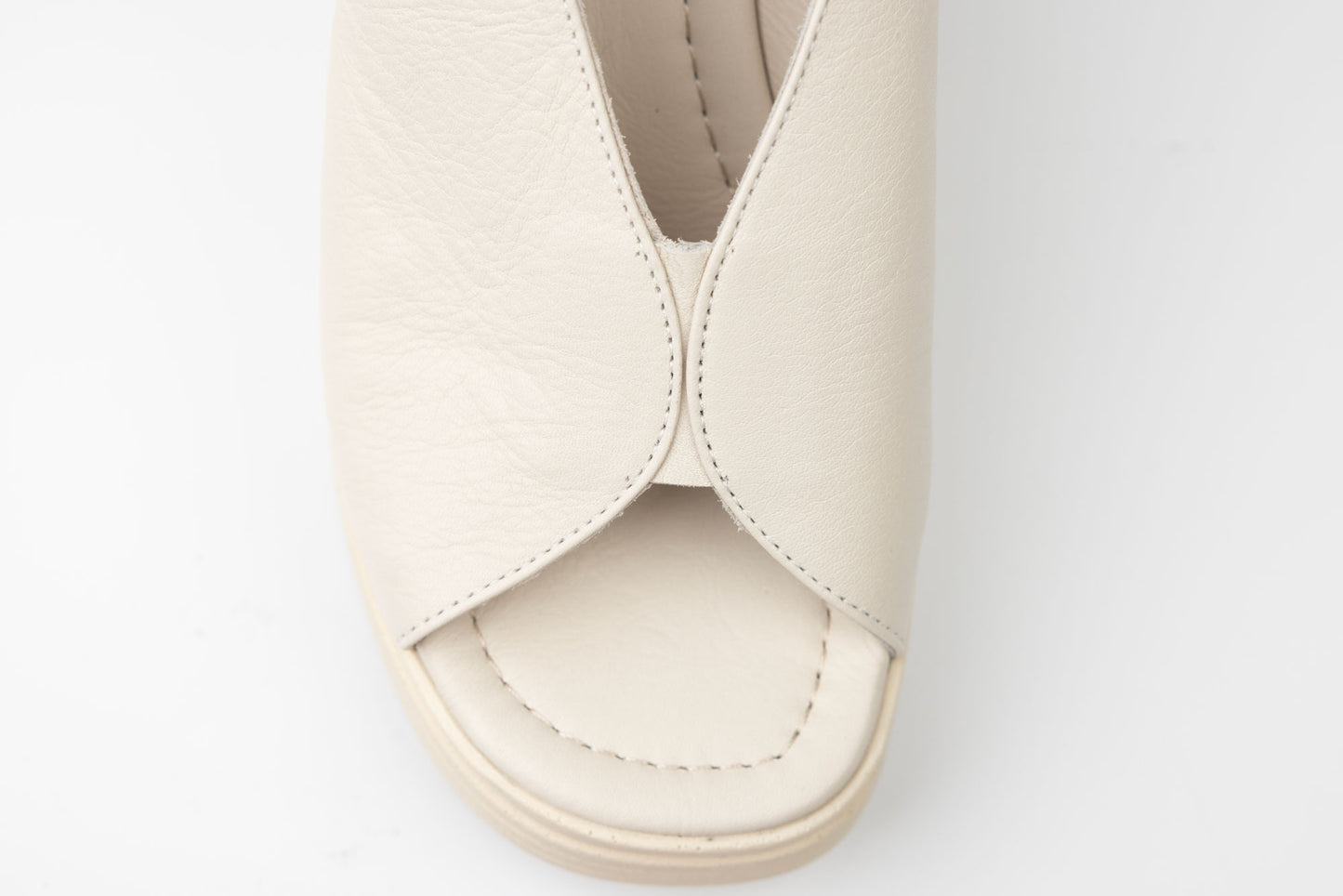 Women's genuine leather sandals LSD 47 Beige