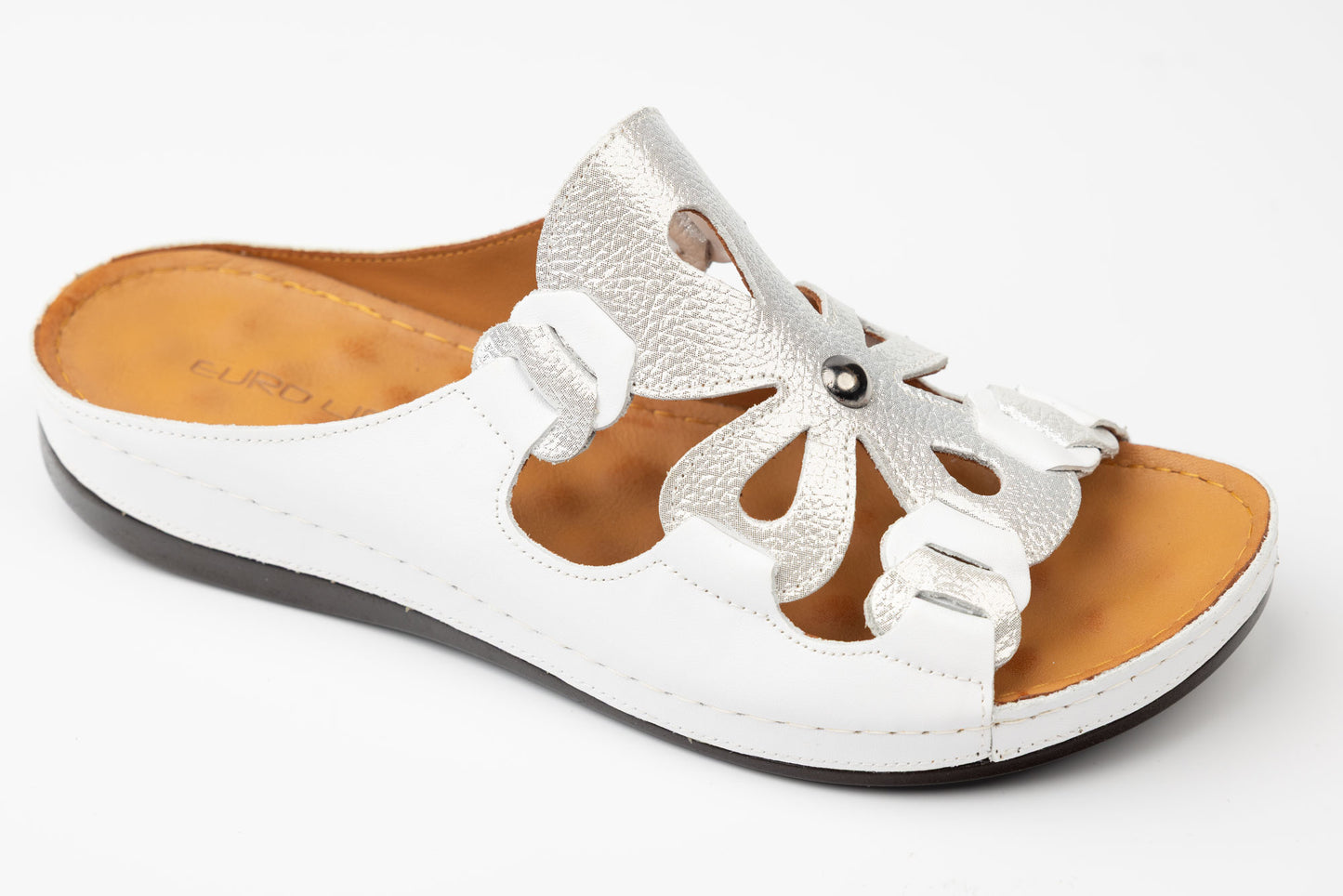 Saboti dama piele naturală LSD 303 Alb