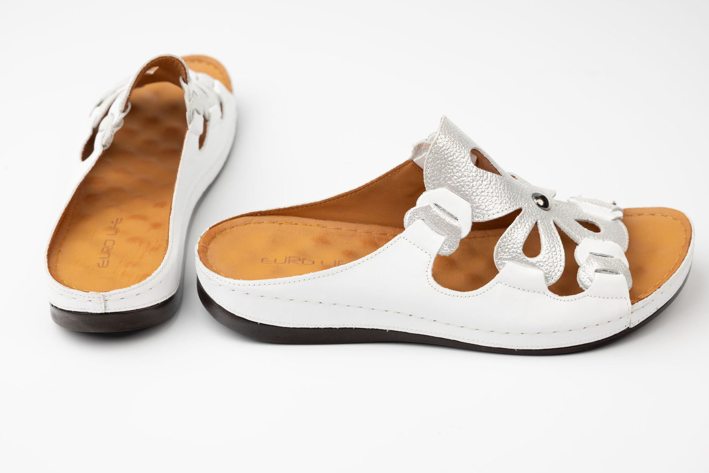 Saboti dama piele naturală LSD 303 Alb