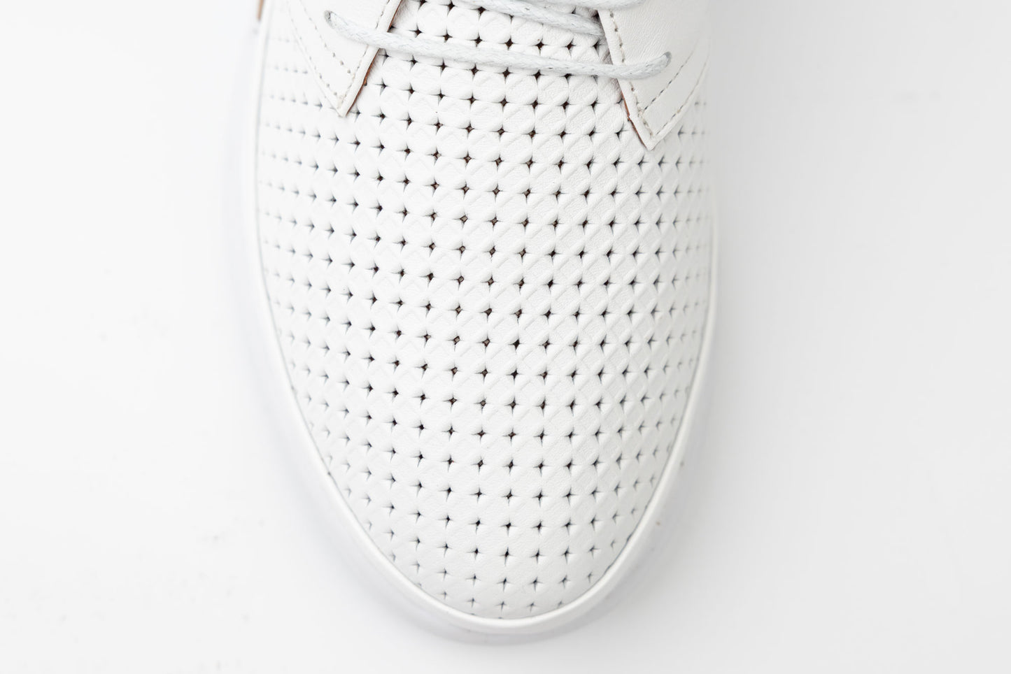 Pantofi dama piele naturală perforata DONNA STYL sport 2093 Alb