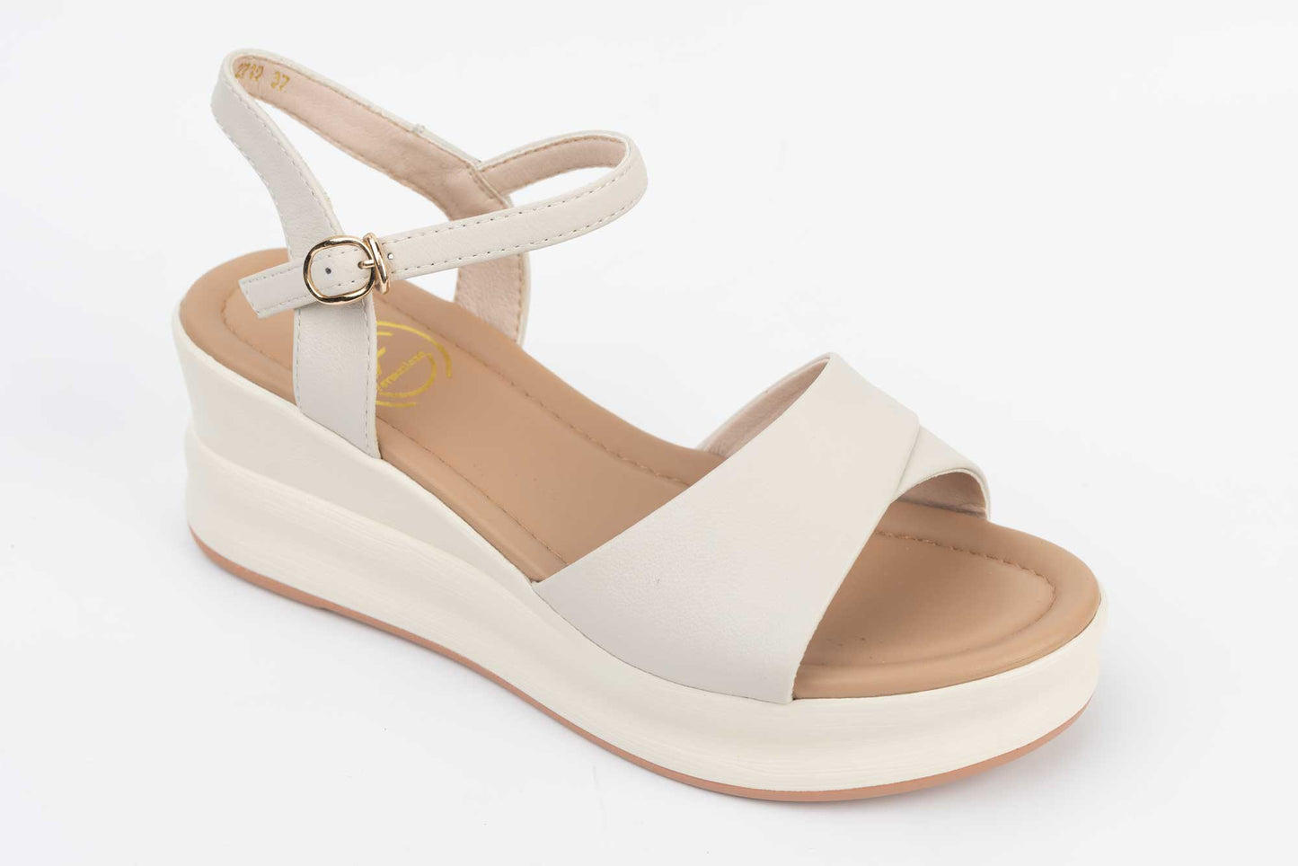 Women's sandals made of genuine leather FORMAZIONE 2719 Cream