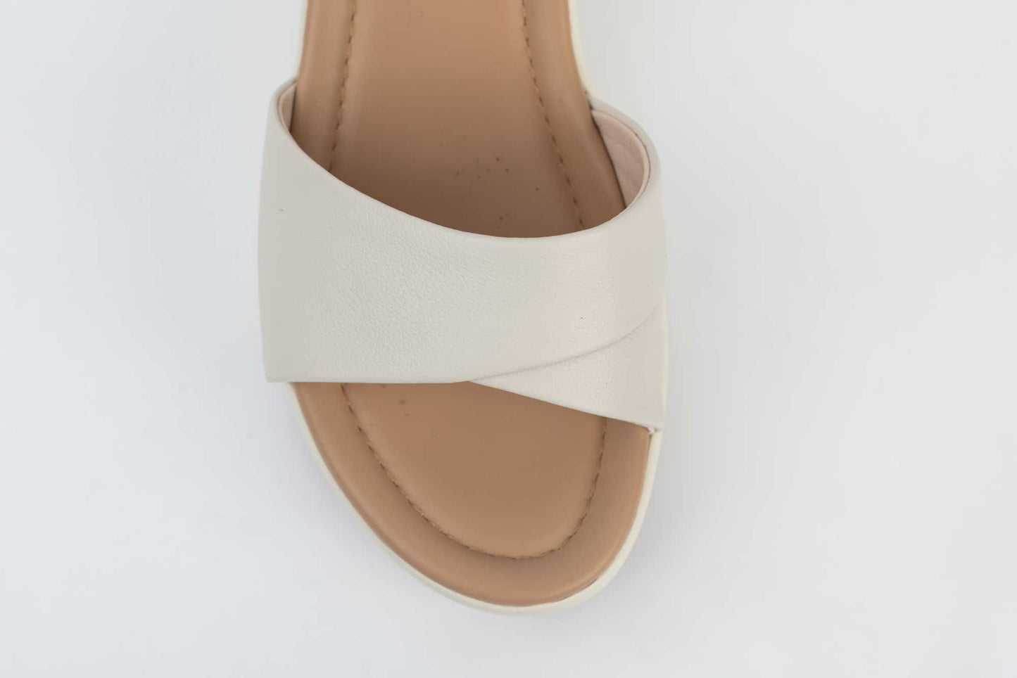 Women's sandals made of genuine leather FORMAZIONE 2719 Cream