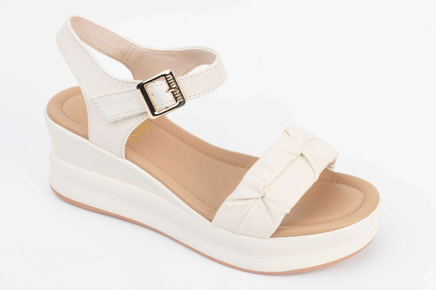 Women's sandals made of genuine leather FORMAZIONE 2718 Cream