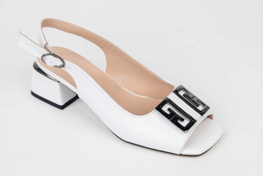 Women's genuine leather sandals LSD 1130 White