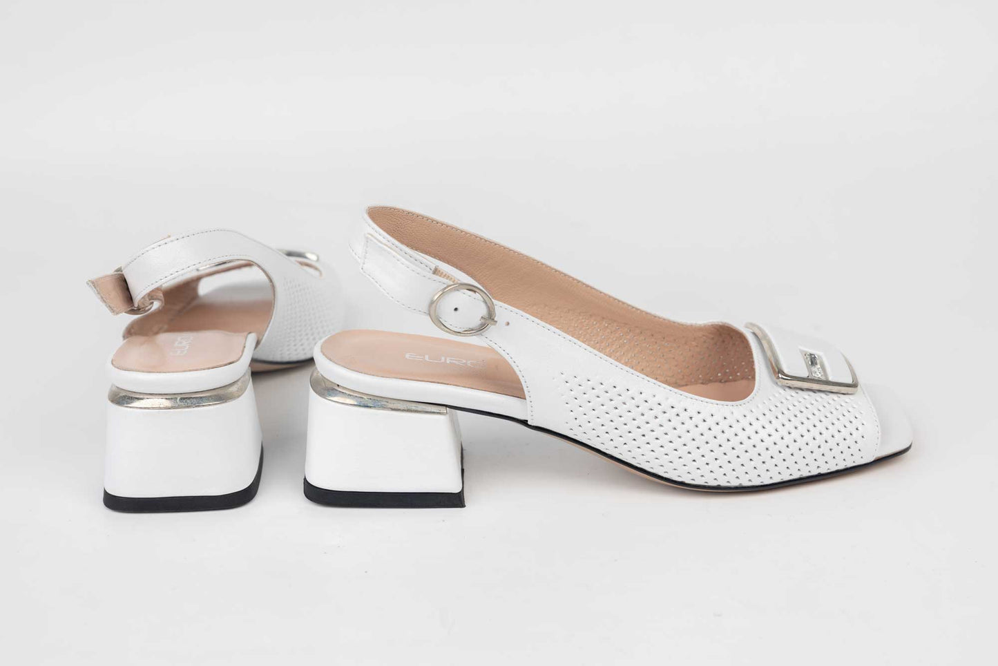 Women's genuine leather sandals LSD 433 White