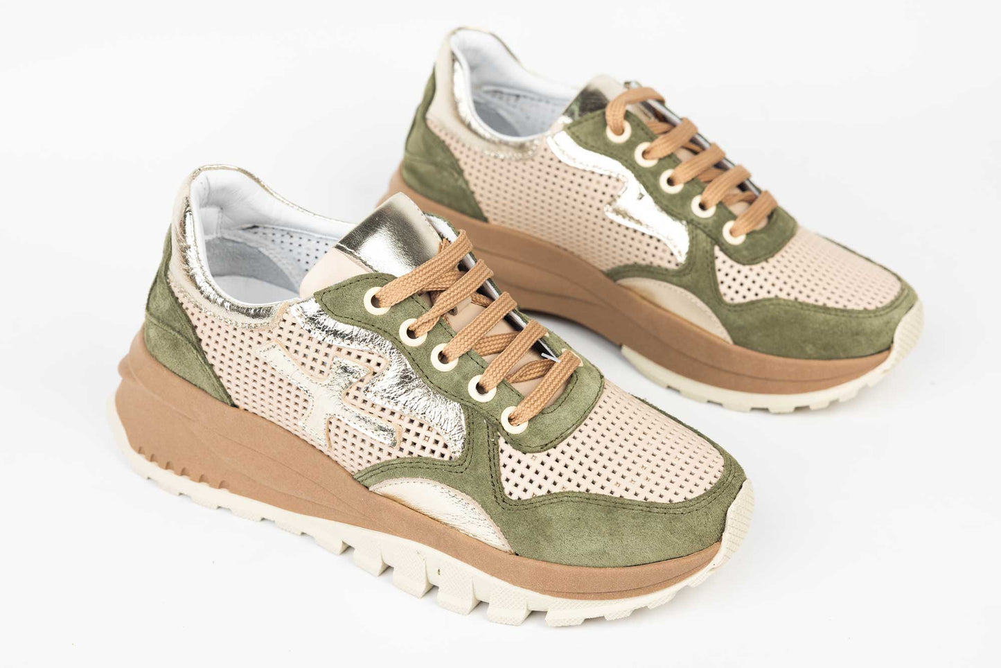 Women's genuine leather shoes DOGATI 70829 Beige Vel