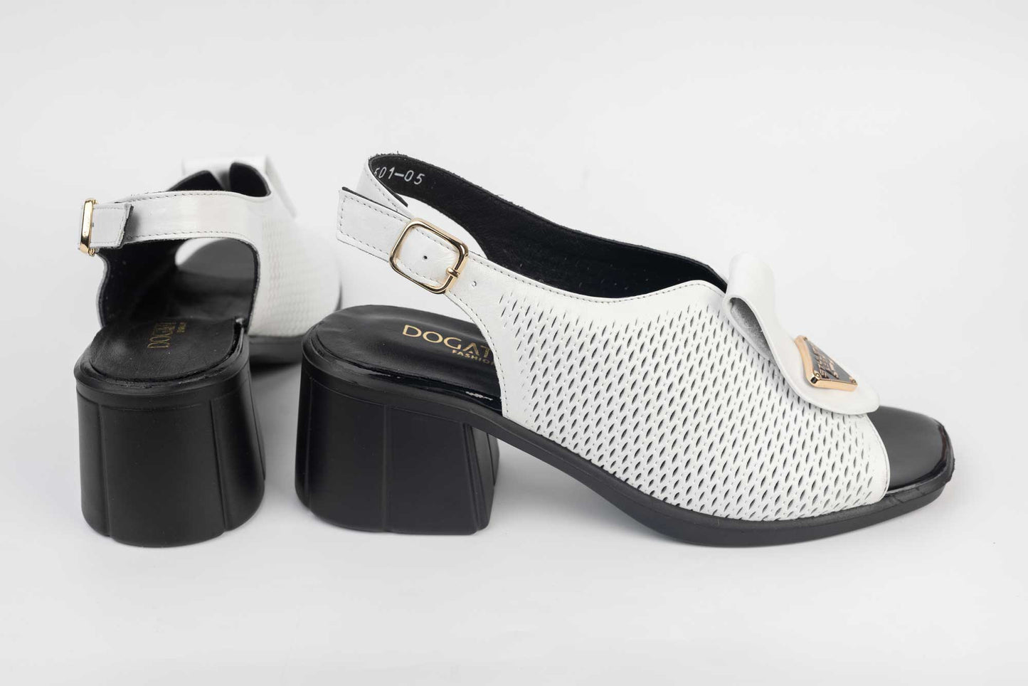 Women's genuine leather sandals DOGATI 9501 White