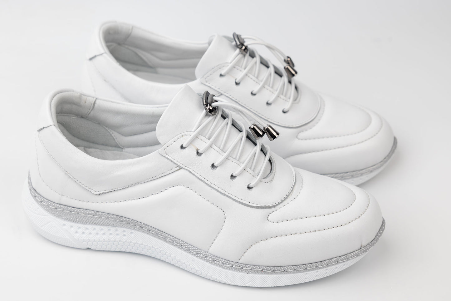 Women's genuine leather shoes JOHAN 003 White