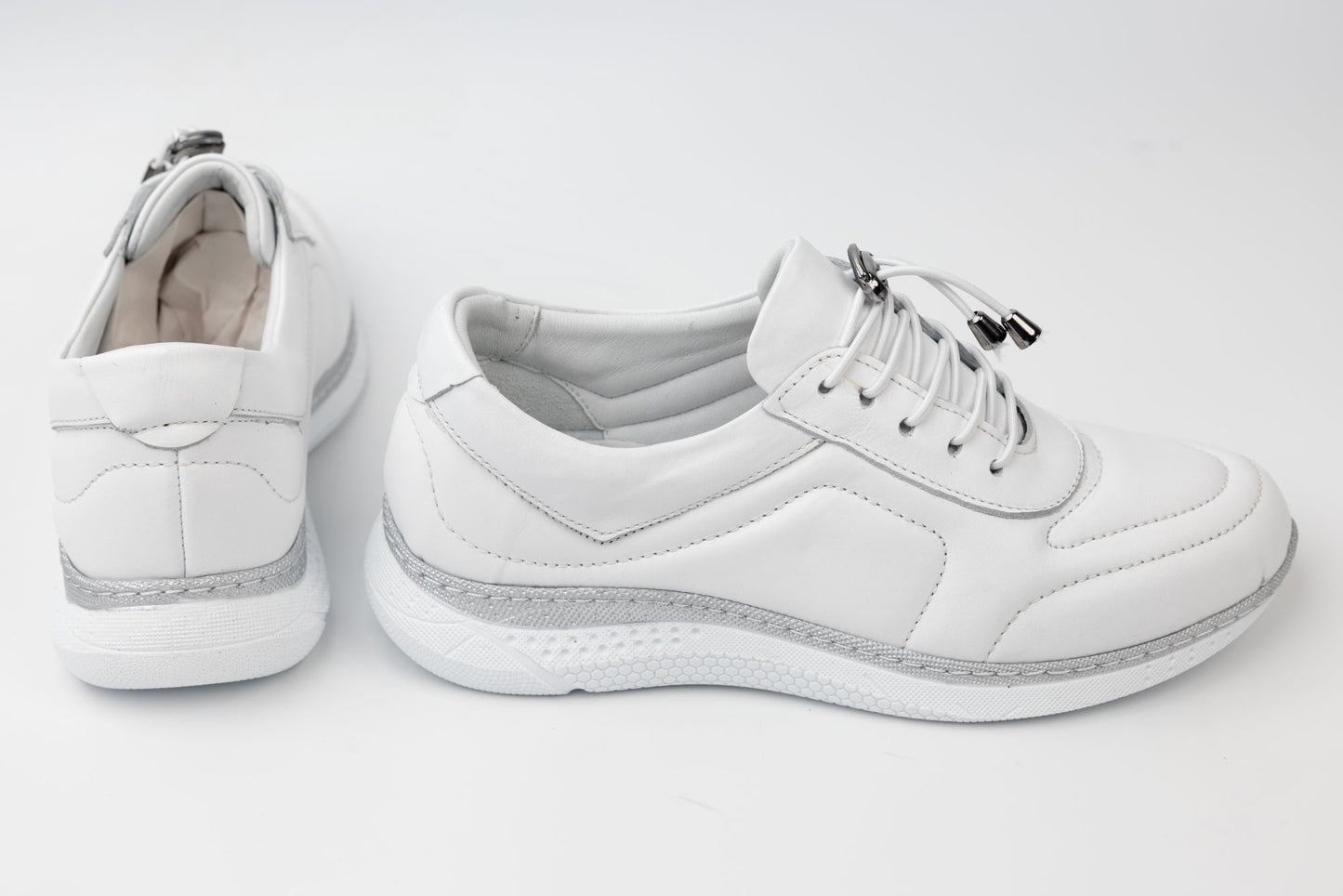 Women's genuine leather shoes JOHAN 003 White