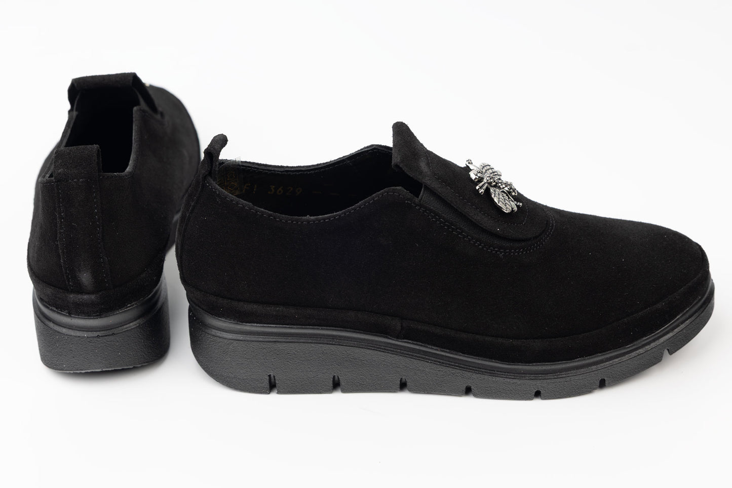 Pantofi dama piele naturală întoarsă 3629 N vel