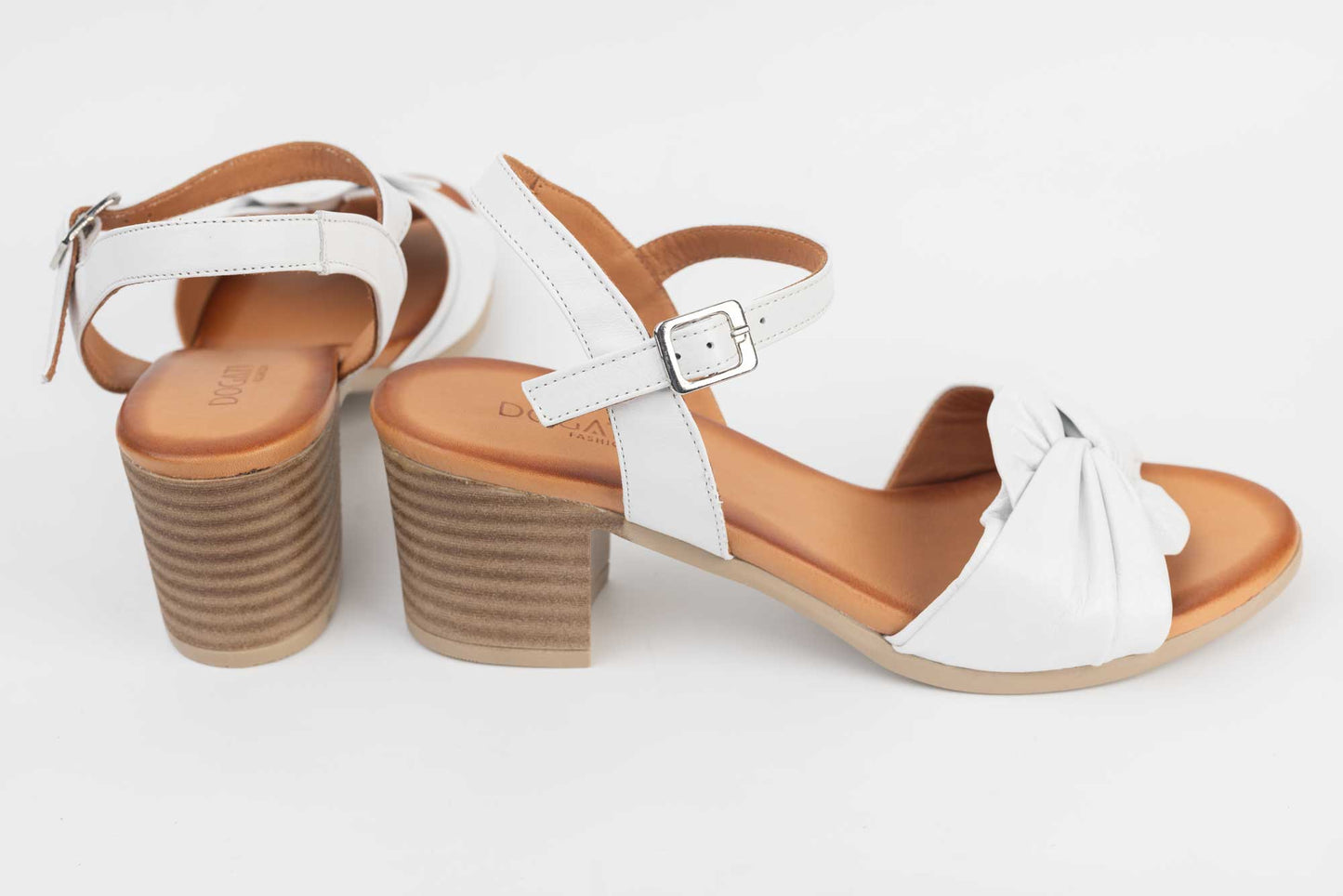 Women's genuine leather sandals DOGATI 783 White